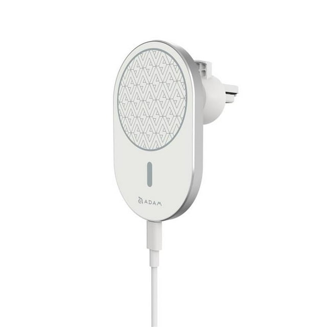 Adam Elements APAADC2WH 15 Watts Rapide Sans Fil Voiture Évent Mount & Chargeur Compatible MagSafe&44; Blanc