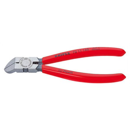 

1PK Knipex 7211160 Diagonal Cutter For Plastics Plastic Coated 6 1/4 In