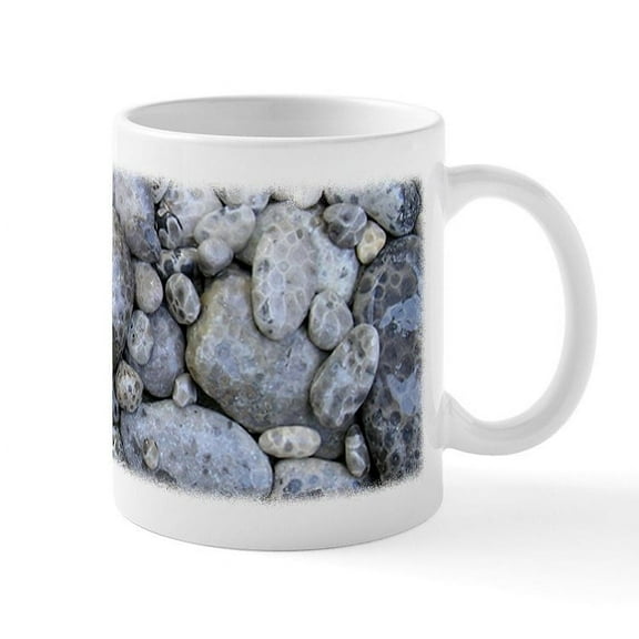 CafePress - Petoskey Stone Photo Coffee Mug - 11 oz Ceramic Mug - Novelty Coffee Tea Cup
