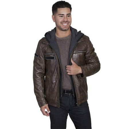 Scully 1016-12- XL Leather Jacket with Zip Out Front & Hood, Brown ...