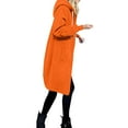thumbnail image 5 of Olyvenn Long Hoodies for Women Full Zip Up Pullover Tunic Sweatshirts with Pockets Trendy Fall Winter Clothes Y2K Orange XL, 5 of 8