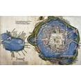 thumbnail image 2 of Cortes, Hernando 32x21 Gold Ornate Wood Framed with Double Matting Museum Art Print Titled - Gulf of Mexico and Mexico City, 2 of 4