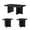 Black Finish, variant on Roundhill Furniture Mchome 3-Piece Coffee Table Set, Coffee Table and Two End Tables, Oak Finish