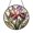 Acrylic 3.5 Inch, variant on Iris Flower Stained Glass-Style Window Suncatcher, Decorative Hanging Panel Ornament for Floral Window Art and Garden Theme Home Decoration