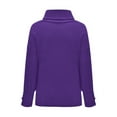 thumbnail image 4 of Lroplie Workout Tops for Women Plus Size Round Neck Long Sleeve Womens Shirt Fashion Bow Collar Solid Buttons Sleeve Knitted Sweater Warm Top Clothes Purple 2023 4XL, 4 of 8