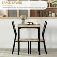 thumbnail image 6 of Demi Bonn 3 Piece Dining Table Set for Small Spaces, Modern Kitchen Table and Chairs for 2 Dining Room Set with Chairs Home Furniture Rectangular, Beige, 6 of 7