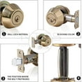 thumbnail image 4 of Double keyed Deadbolt Lock - Keyed on Both Sides, 2-Way Adjustable Cylinder Deadbolt (Privacy\\/Passage), Satin Stainless Steel (Brass, Single Cylinder) (Brass,, Double Side), 4 of 5