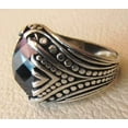 thumbnail image 5 of Black Onyx Mans Ring, Natural Black Onyx, December Birthstone, Silver Jewelry, 925 Silver Ring, Birthday Gift, Heavy Mens Ring, Arabic Design, Ottoman Style Ring, Christmas, Turkey Mens Signet Ring, 5 of 6