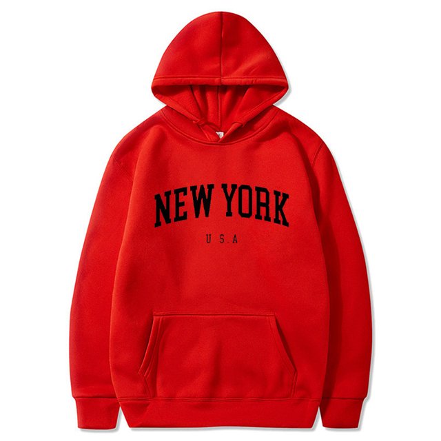 Sudaderas con capucha de la ciudad de Nueva York para hombres y mujeres, sudaderas con estampado de letras, sudaderas gráficas, jersey con capucha Harajuku informal suelto, ropa deportiva