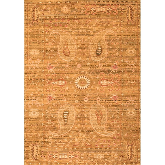 Ahgly Company Indoor Rectangle Persian Orange Traditional Area Rugs, 3' x 5'