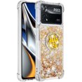thumbnail image 6 of Glitter Case for Xiaomi Poco X4 Pro 5G, Bling Sparkle Floating Liquid Soft TPU Cushion Fashion Girly Women Girls Clear with Ring Holder Phone Cover for Xiaomi Poco X4 Pro 5G  Gold, 6 of 12