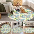 thumbnail image 6 of Area Rug 48in, Cartoon Beach Elephant Floor Carpet Living Room Rug, Seaside Funny Cute Animals Non-Slip Welcome Mat Indoor Rugs for Bedroom Dining Room, 6 of 9