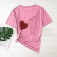 thumbnail image 2 of FDGIU ‌Women's Love Heart Graphic Tee - V-Neck Valentine T-Shirt Comfy Casual Blouse Gift, 2 of 5