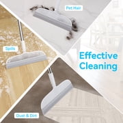 Multifunction Magic Broom,2 in 1 Long Handle Silicone Air Broom for Floor,Living Room, Kitchen,Garage, Deck