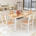 thumbnail image 5 of MIERES 4-Person Dining Set, Solid Wood Dining Set, Includes 4 Dining Chairs, Ideal for Small Homes, Apartments, and Kitchens—Original wood color, 5 of 6