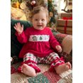 thumbnail image 5 of RUINIXCW Toddler Baby Girl Christmas Outfit Long Sleeve Tops and Plaid Pants 2Pcs, 5 of 8