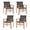 Black, variant on Outdoor Dining Chair with Textilene Fabric, Outdoor Acacia Wooden Chair, Ergonomic Armrests & Sturdy Wooden Frame, Set of 2, for Porch, Backyard, Garden, Indoor, Black