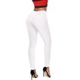 thumbnail image 3 of Jeans Skinny Déchirés Taille Mi-Haute pour Femmes Blanc Petit, 3 of 5