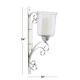 thumbnail image 3 of DecMode Silver Metal Wall Sconce, 3 of 9