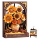 thumbnail image 1 of Puzle de madera Wowood Van Gogh Golden Sunflower con luz LED, 1 of 8
