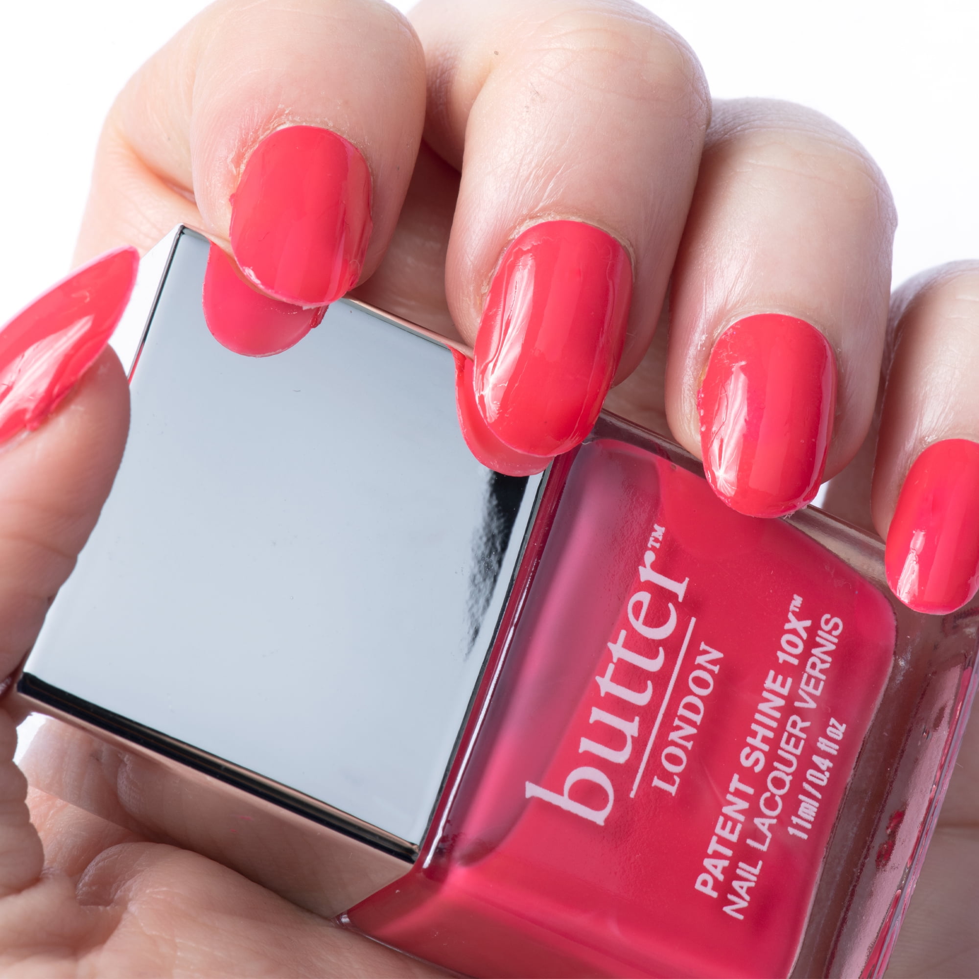 Butter London Patent Shine 10X Nail Lacquer, Flusher Blusher, 0.4 Fl Oz