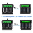 thumbnail image 2 of Baterías C recargables CITYORK 5000 mAh (paquete de 4) +cargador, 2 of 7