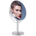 thumbnail image 1 of Makeup Mirror Vanity Mirrors 1x/2x Magnification 3-Ih Mirror for Shaving, Bathroom Mirror,360°Rotation Dual Sided Rotating Table Top Mirror Lighted Makeup Mirror, 1 of 6
