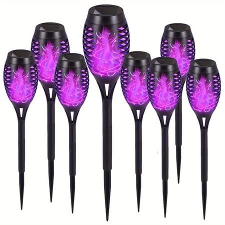 10/16pcs Outdoor Solar Lights, Solar Outdoor Torch with Flickering Flame Mini Solar Landscape Decorative Lighting Courtyard Automatic On/Off Street Lights. IP54