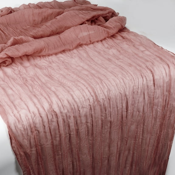 Unique Bargains Bohemia Rustic Cheese Cloth Table Runner for Wedding Easter Decoration 118.11" L  x 35.43" W Red