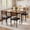 Retro color, variant on 5 Piece Dining Table Set for 4, Industrial Space-Saving Dining Table and Upholstered Chairs, Rustic Farmhouse Kitchen Furniture, Rectangular MDF Tabletop for Apartment, Kitchen and Dining Room Decor