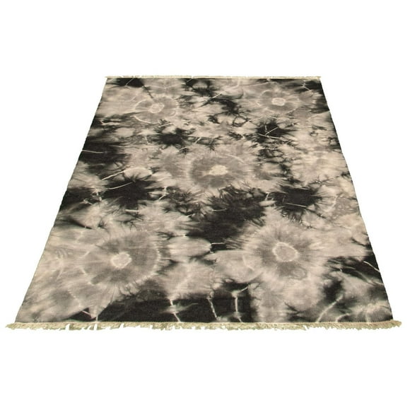 ECARPETGALLERY Tapis Fait à la Main pour Salon, Salle à Manger et Chambre à Coucher Contemporain Collection Surteint coloré 4'4" x 6'6" en Gris