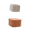 thumbnail image 1 of Funda otomana de lino y  cuadradas para taburetes Funda para decoración de taburetes gris claro + naranja Macarena Cubierta cuadrada de escabeles, 1 of 8