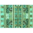 thumbnail image 1 of Ahgly Company Indoor Rectangle Abstract Turquoise Blue Modern Area Rugs, 2' x 3', 1 of 4