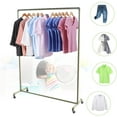 thumbnail image 1 of CNCEST Clothing Rack 47.2"x15.7"x63", With wheels Iron Rod Floor-Standing Hangers Clothes Shelves, 1 of 7