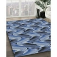thumbnail image 3 of Ahgly Company Machine Washable Indoor Rectangle Transitional Blue Jay Blue Area Rugs, 5' x 8', 3 of 7