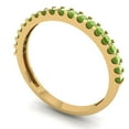 thumbnail image 2 of 0.285 ctw Wedding Band for Women - 18K Yellow Gold Natural Peridot Stackable Eternity Ring, 2 of 6