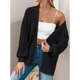thumbnail image 3 of Weardear Women's Drop Shoulder Knit Cardigan 2024 Fall Long Sleeve Casual Loose Knit Outwear Coat, 3 of 5