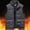 Gray, variant on WIZUTIZ Men's Thermal Vest Solid Color Zip Multi-Pocket Stand Collar Fleece Lined Thick Sleeveless Jacket for Winter Spring Outdoor Work Daily Wear