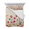 thumbnail image 7 of Pink Orange Teal Spring Floral Full Size Down Alternative Comforter,Lightweight Comforter Quilt Bedding Set with Pillow Shams Watercolor Botanical Summer Flowers Bed Comforter Duvet Insert 78"x90", 7 of 7