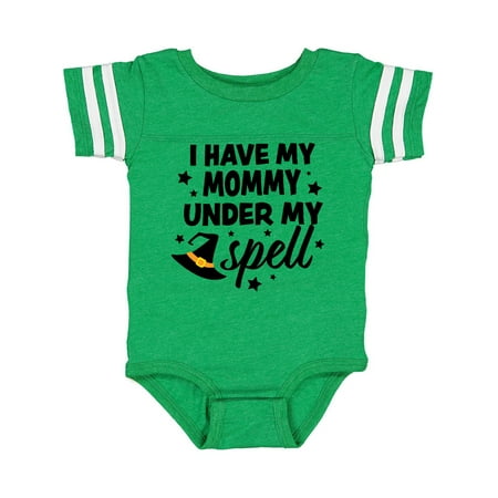 

Inktastic I Have My Mommy Under My Spell with Cute Witch Hat Gift Baby Boy or Baby Girl Bodysuit