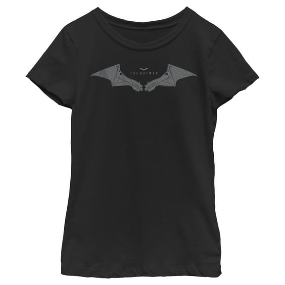 Girl's The Batman Batarang Logo  Graphic Tee Black X Small