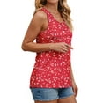 thumbnail image 5 of Fantaslook Pleated Tank Tops for Women Dressy Casual Sleeveless Blouses Floral Summer Tops, 5 of 10