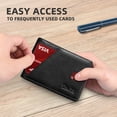thumbnail image 4 of Cartera Zitahli para hombre con clip para billetes con bloqueo RFID de piel, 4 of 6