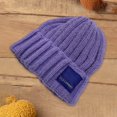 thumbnail image 3 of Beanie for Men Women Crochet Skull Cap Winter Hats Mens Hats Wool Hat Running Hat Beanie Hat Men's Hats & Caps Cable Knit Beanie Cycling Cap Winter Knitted Hat Skull Cap Unisex Beanie Purple One Size, 3 of 3