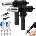 thumbnail image 1 of 2026 New Professional Electric Rivet Gun Adapter Kit, Rivet Gun Adapter with Removable Plastic Handle, Including 2.4/3.2/4.0/4.8mm Diameter Rivet Head for Cordless Electric Power Drills (2set), 1 of 8