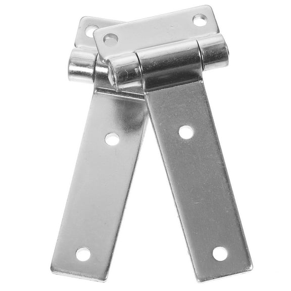 BESTOYARD 2Pcs Reinforced Heavy Duty Door Hinges Plated Silver Steel for Industrial Cabinets and Gates