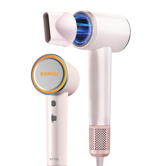 Bomidi Secador De Pelo, Secadora De Cabello Profesional Iónico Negativo 110,000 Rpm, 1600w, 4 Temperaturas / 2 Velocidades, Temperatura Constante Sin Dañar El Cabello (Rosa)