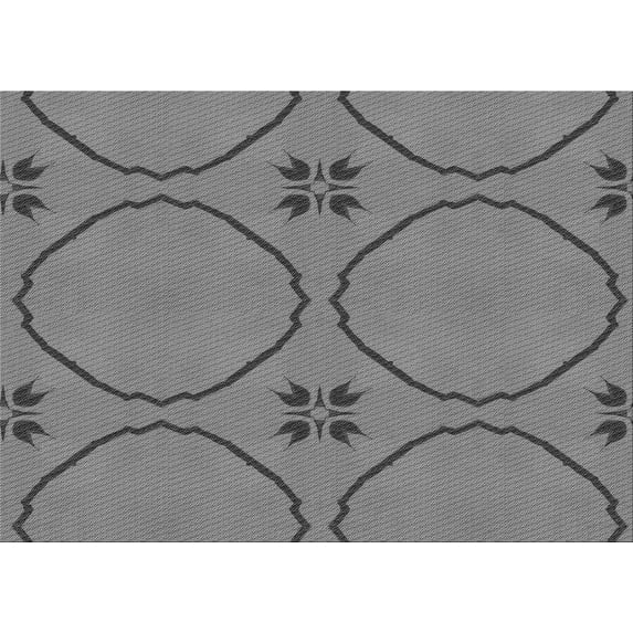 Ahgly Company Indoor Rectangle Patterned Ash Gray Area Rugs, 2' x 3'