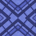 thumbnail image 1 of Ahgly Company Machine Washable Indoor Square Transitional Cobalt Blue Area Rugs, 6' Square, 1 of 7