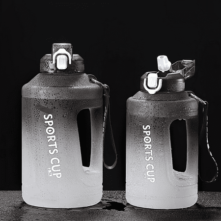 

ZHSHANTCHDQ Stay Hydrated and Look Stylish During Workout Sessions with this Stylish Gradient Color Sports Water Jug featuring Convenient Time Markers - Stay Fashionable and Healthy!